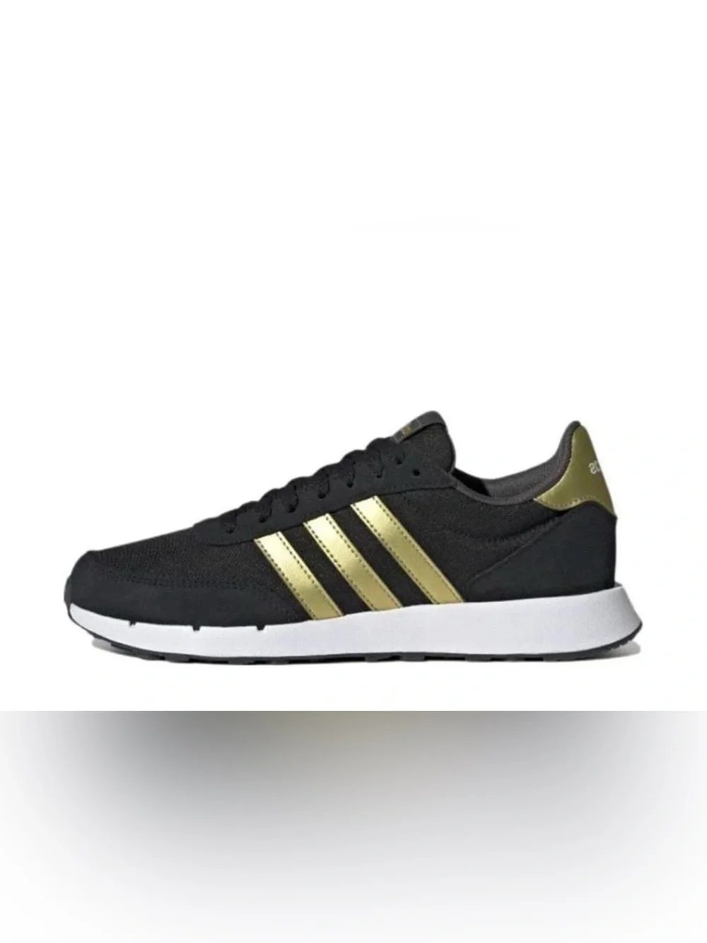 Women’s adidas Run 60s 2.0 Black Gold NWOB Model GX1714 Sz 10